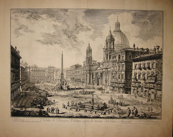 Piranesi Giovanni Battista (1720-1778) Veduta di Piazza Navona sopra le rovine del Circo Agonale 1751 Roma 